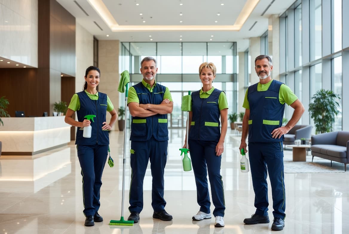 Global Cleans Facilities professional team ready to serve